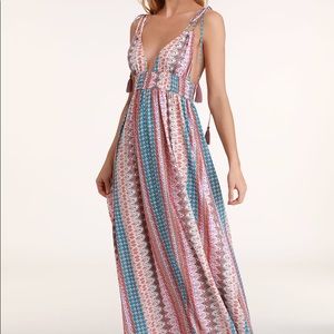 Maxin' Relaxin' Multi Print Maxi Dress